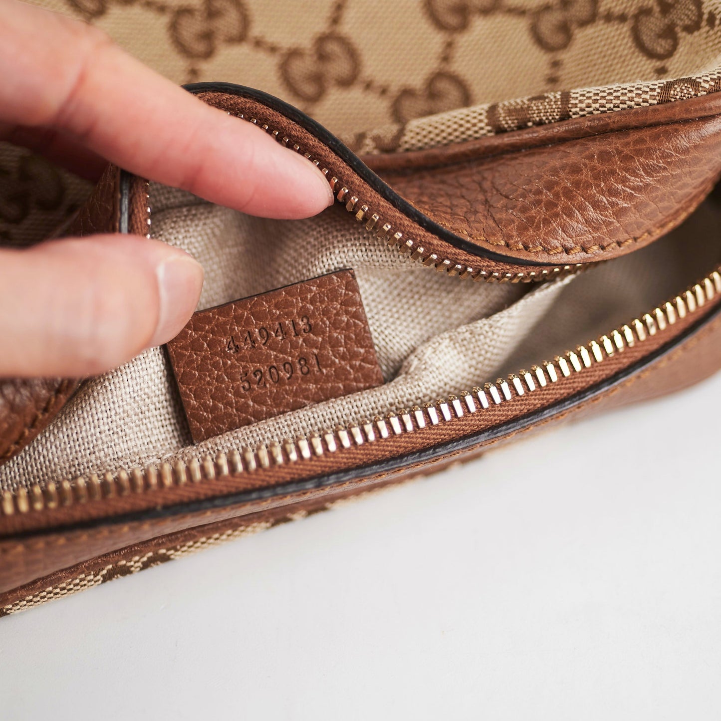 Gucci GG Canvas Bree Mini Camera Bag