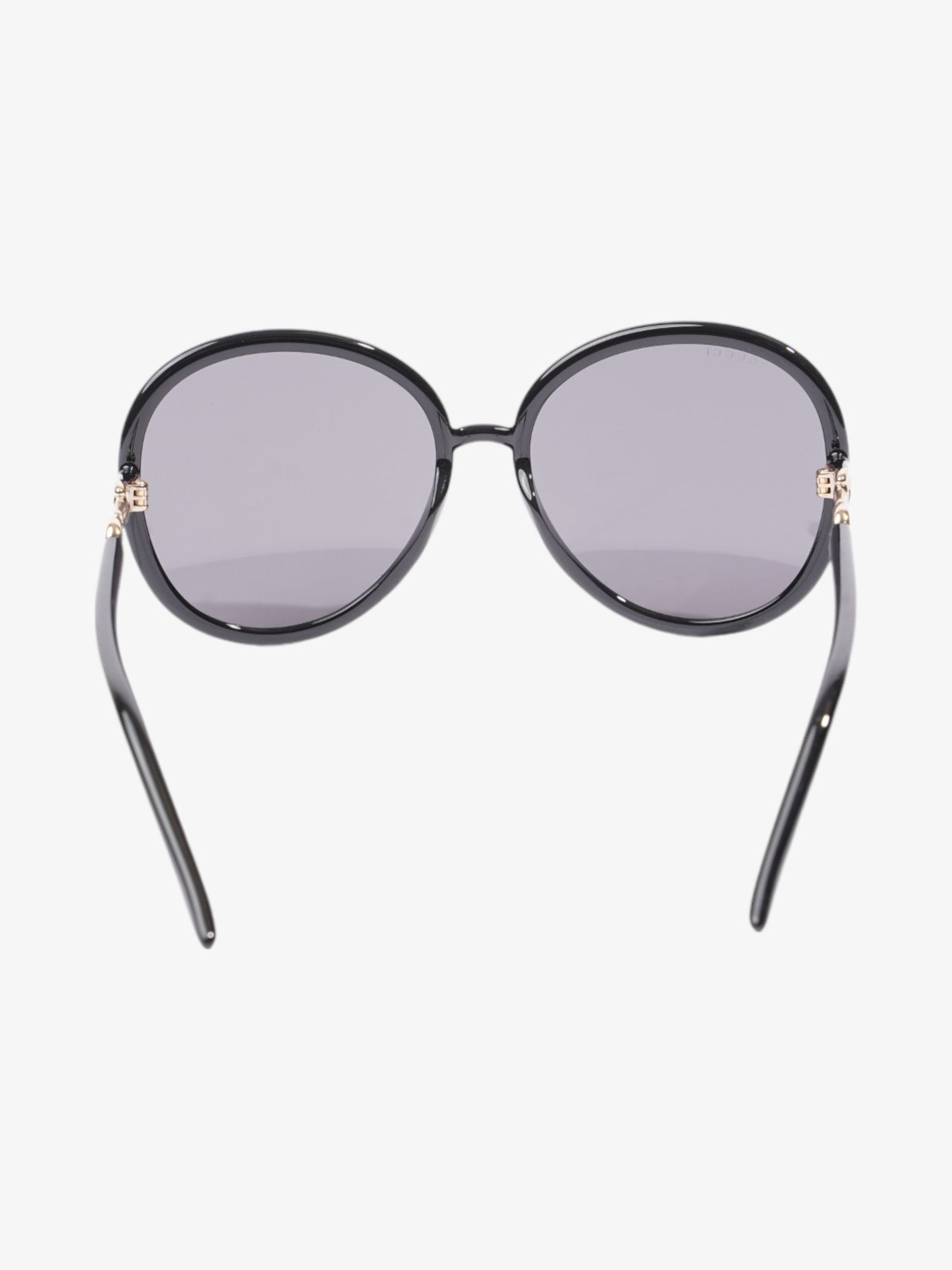 Gucci Horsebit Oversized Sunglasses Black / Gold Acetate 140mm