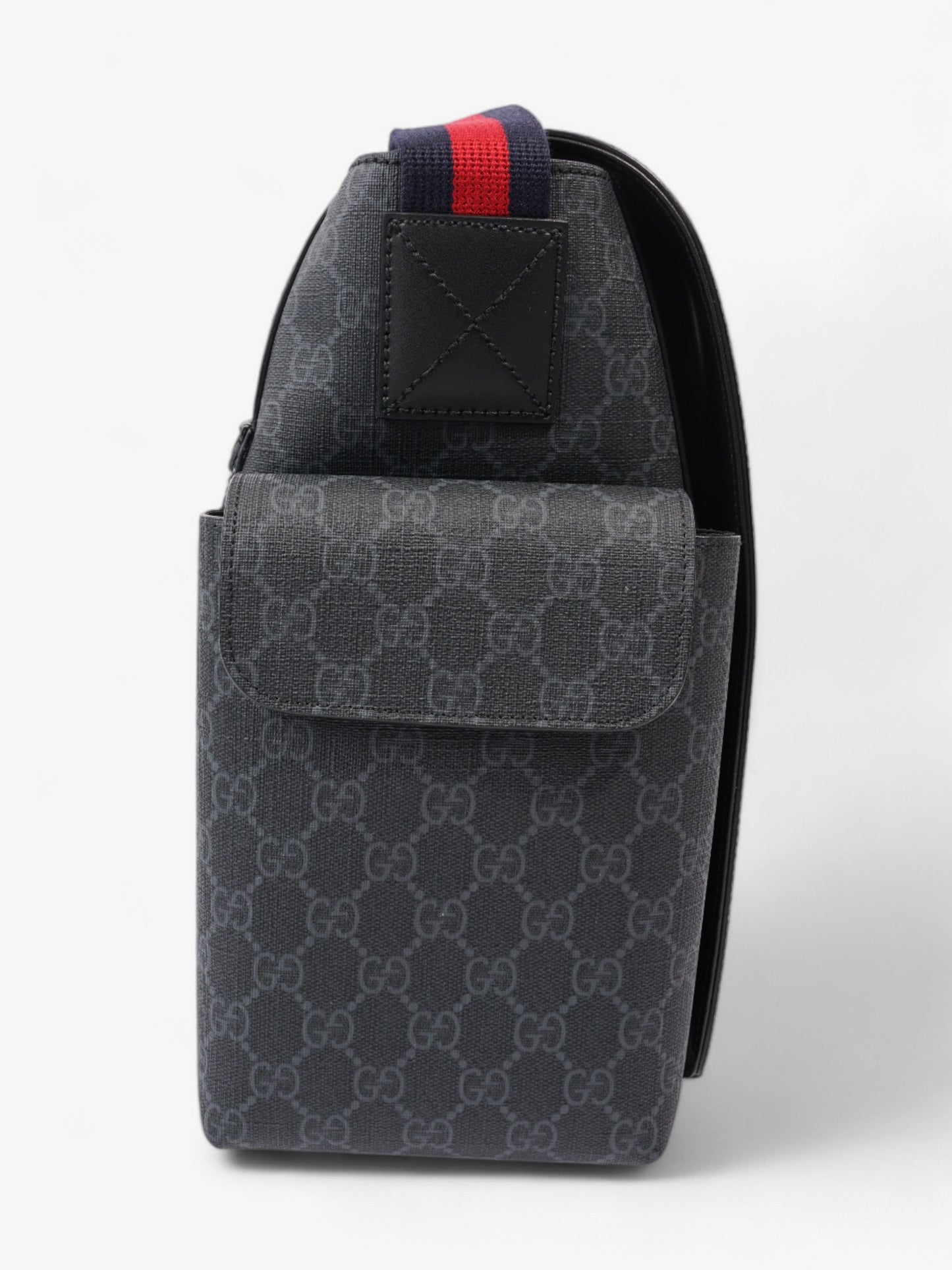 Gucci GG Diaper Bag GG Supreme / Black Coated Canvas Medium