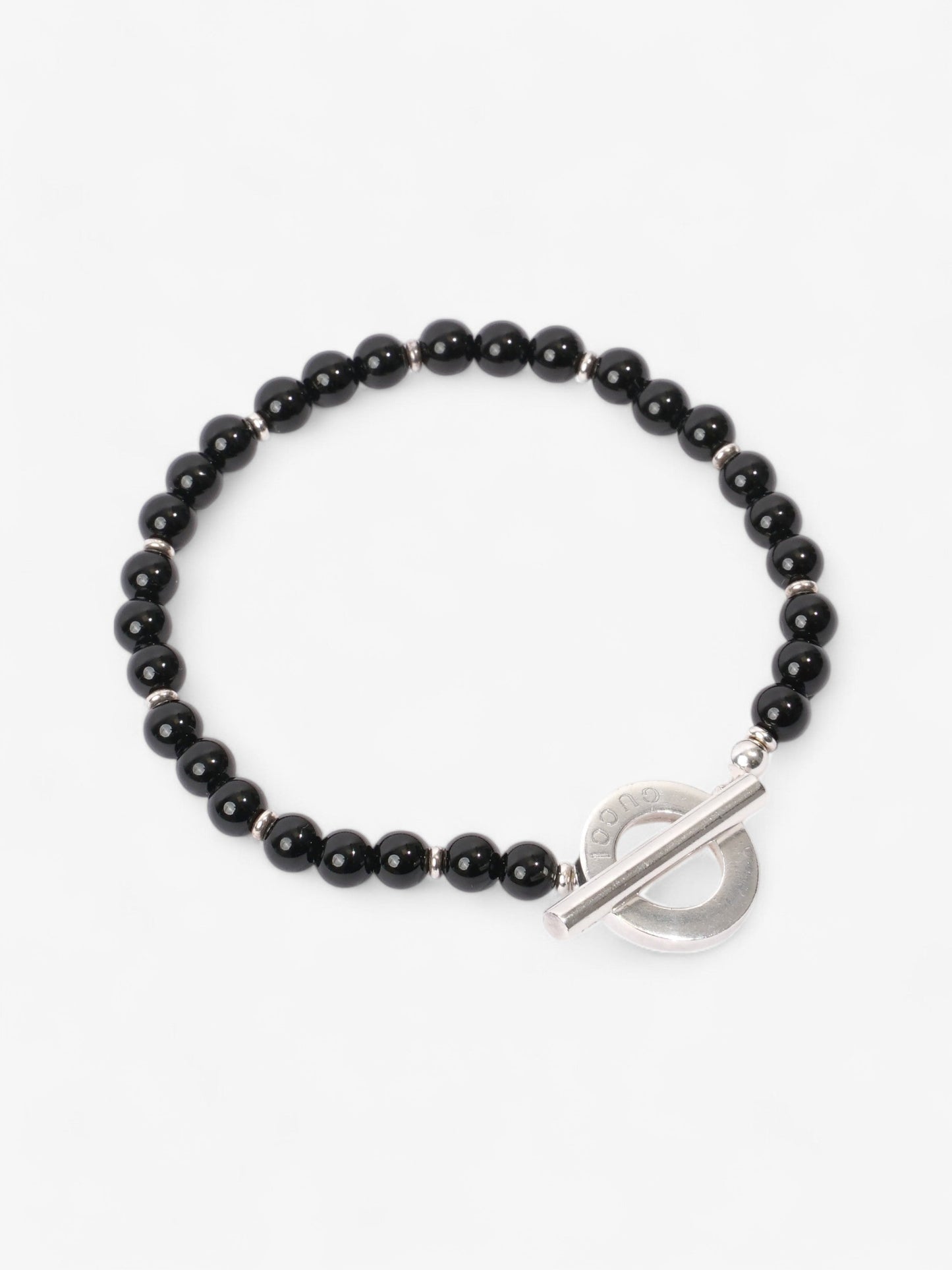 Gucci Beaded Bracelet Black / Silver Silver Sterling