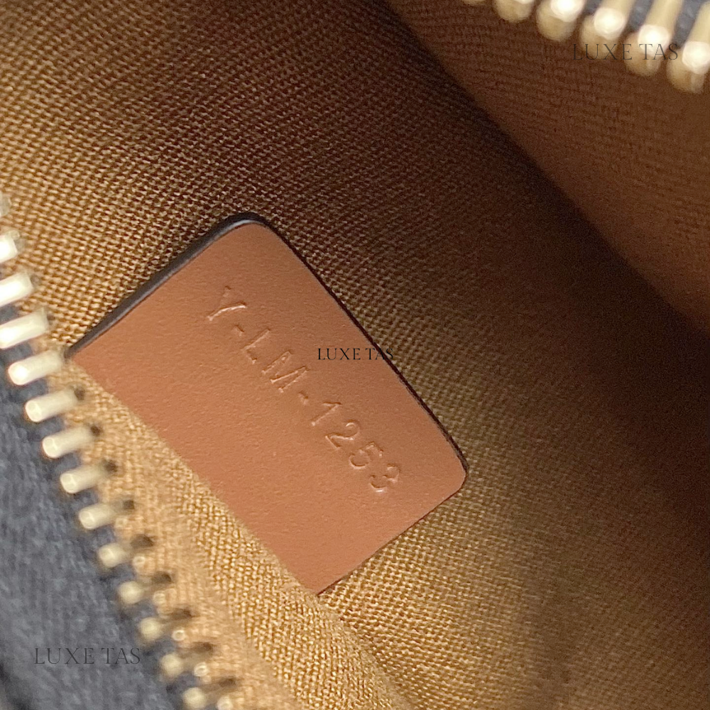 Tan Ava Triomphe Soft Bag In Triomphe Canvas And Calfskin Leather Shoulder Bag for Women
