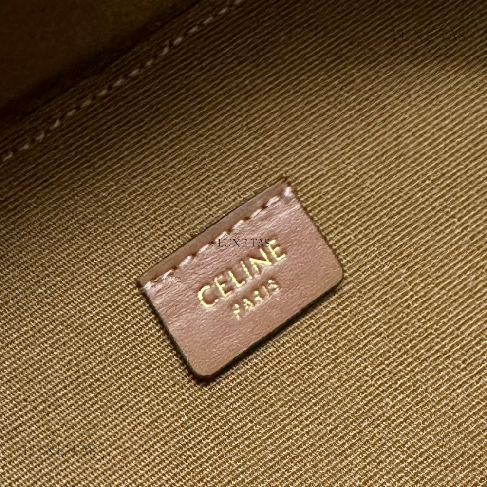 Tan Box On Chain Cuir Triomphe In Triomphe Canvas And Calfskin Leather Shoulder Bag for Women