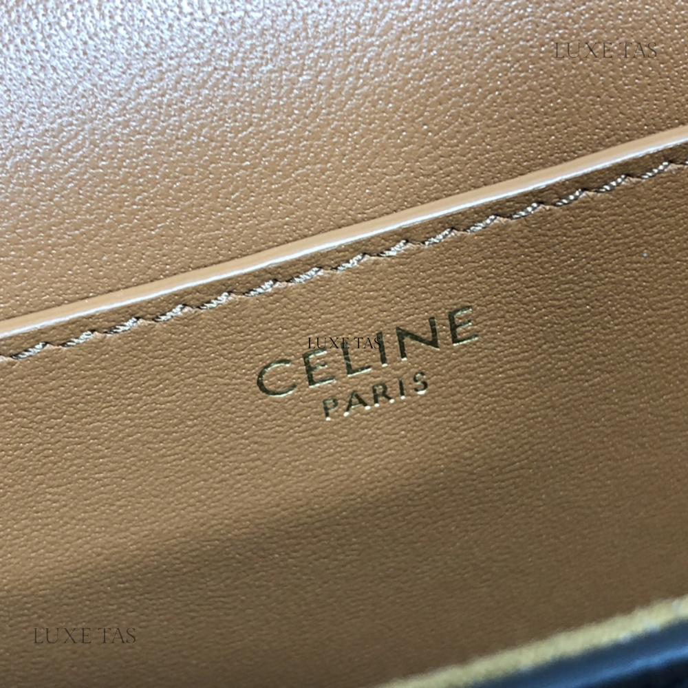 Tan Clutch On Strap Tabou In Triomphe Canvas And Calfskin Leather Mini Bag for Women