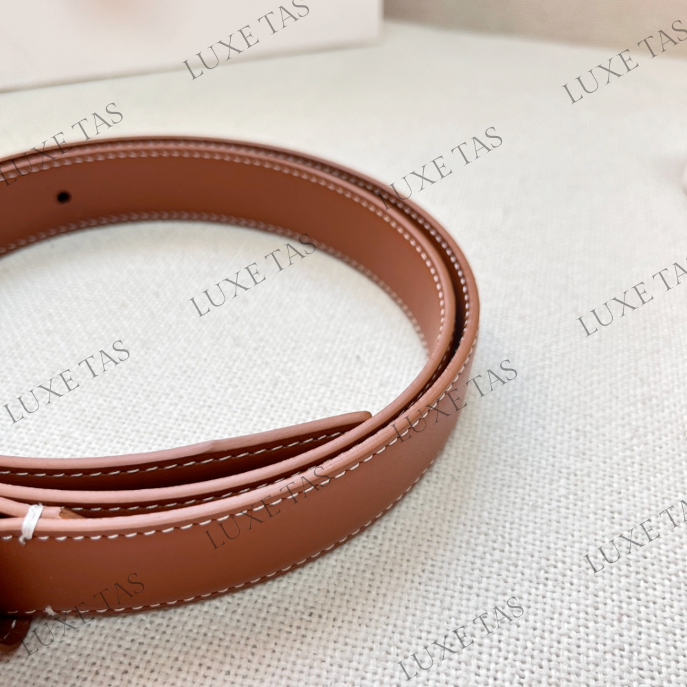 Tan Medium Cuir Triomphe Belt In Natural Calfskin Designer Belts for Women