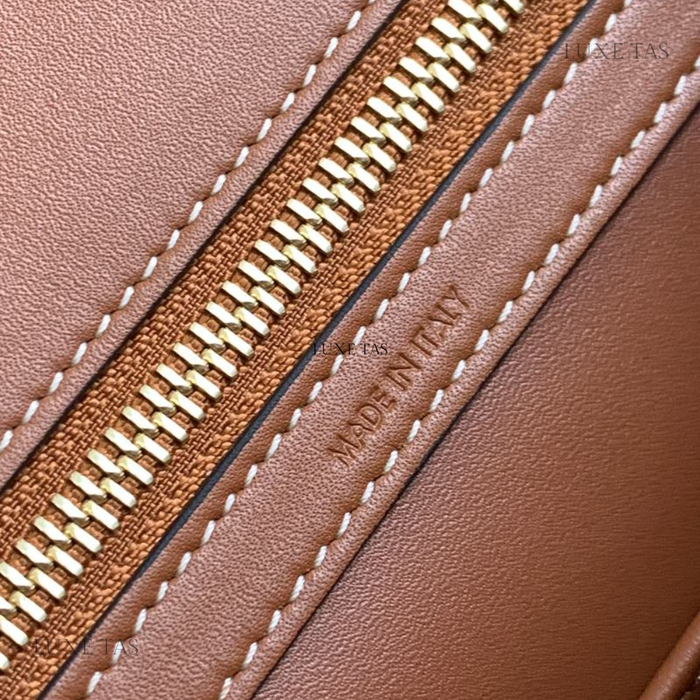 Tan Teen C*line Conti Bag In Natural Calfskin Leather Handbag for Women