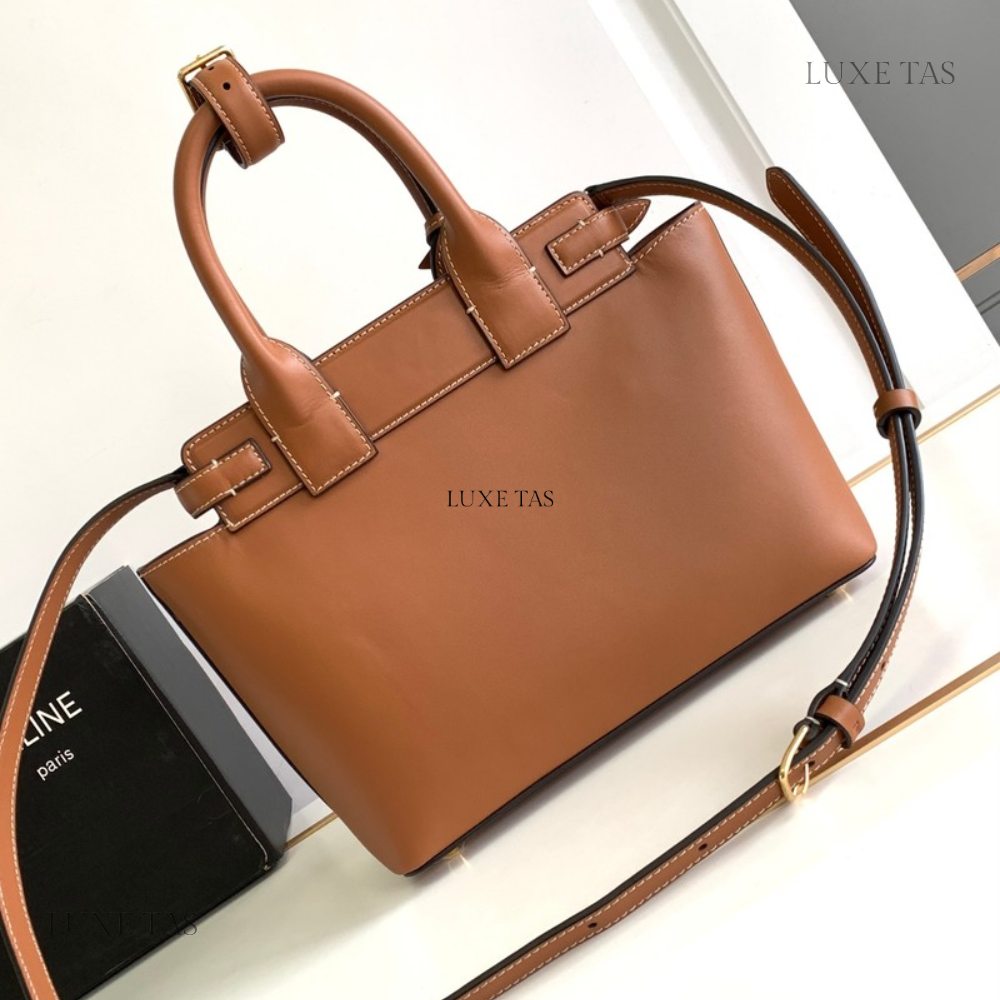 Tan Teen C*line Conti Bag In Natural Calfskin Leather Handbag for Women
