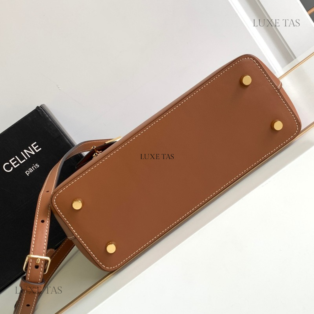 Tan Teen C*line Conti Bag In Natural Calfskin Leather Handbag for Women