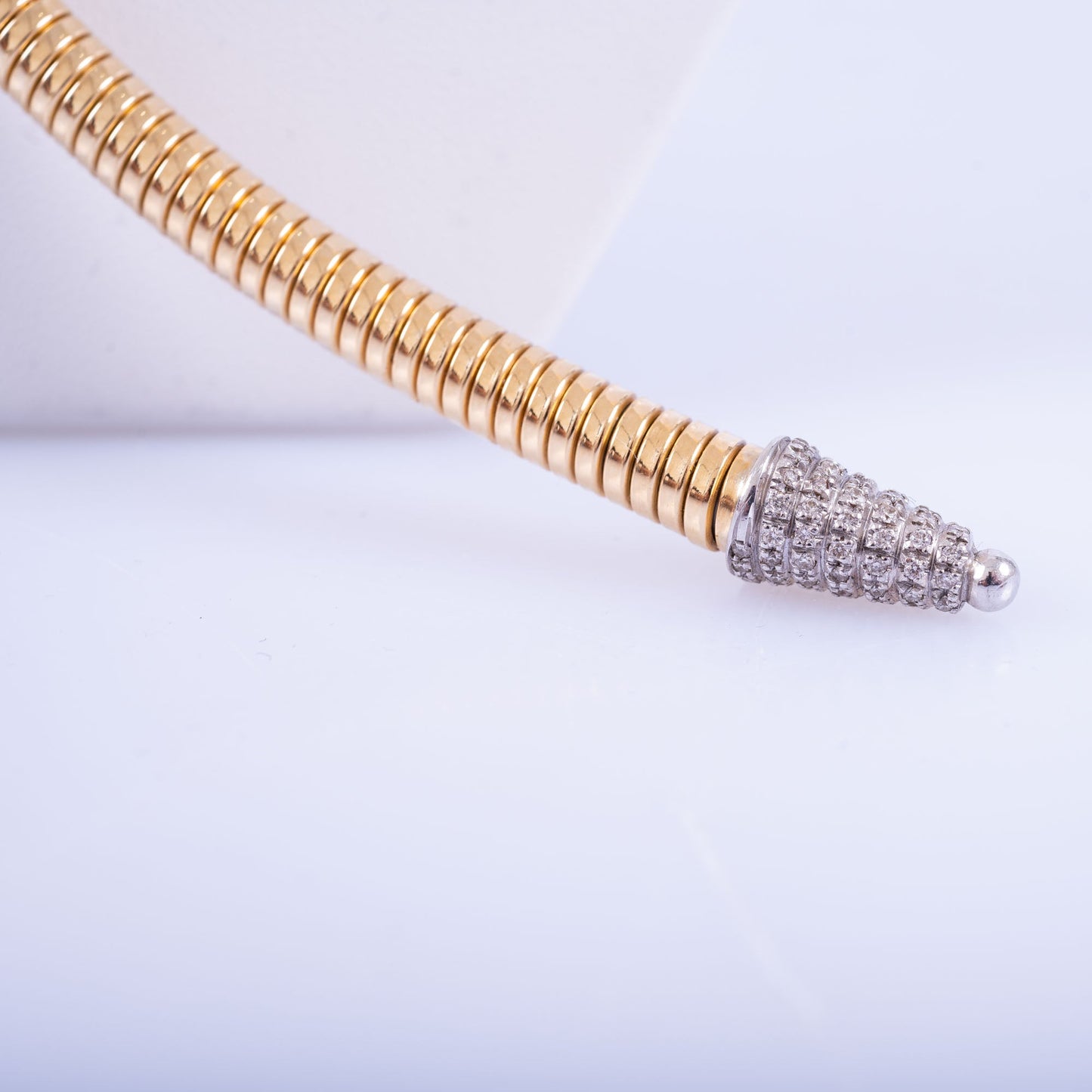 Tessitore Gold Diamond Snake Necklace
