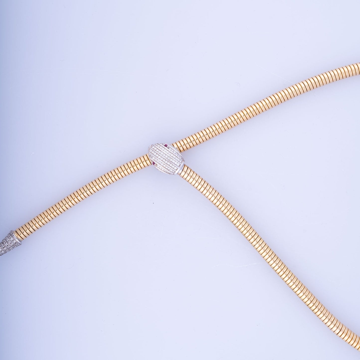Tessitore Gold Diamond Snake Necklace