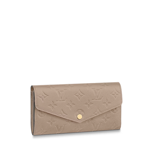 Tourterelle Monogram Empreinte Leather Sarah Wallet Leather Wallet for Women