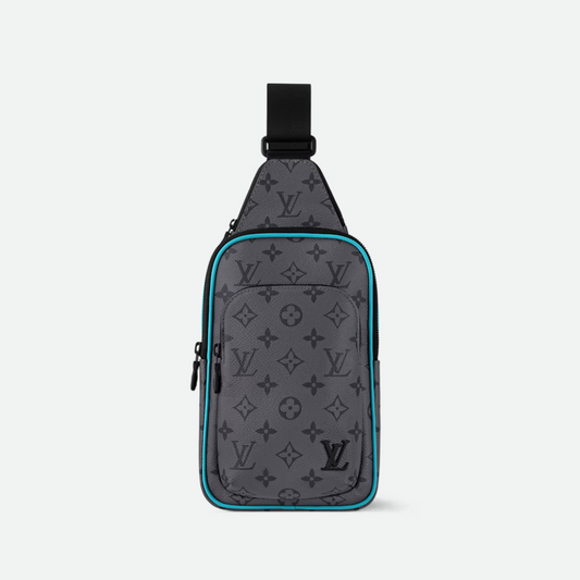 Turquoise Gray Avenue Slingbag PM Leather Crossbody Bag for Men