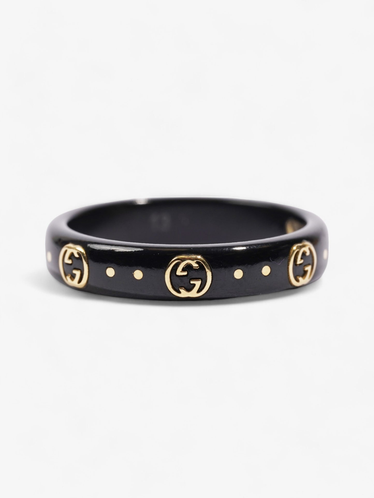 Gucci Icon GG Ring Black / Gold Yellow Gold 13 (Circumference - 53mm)