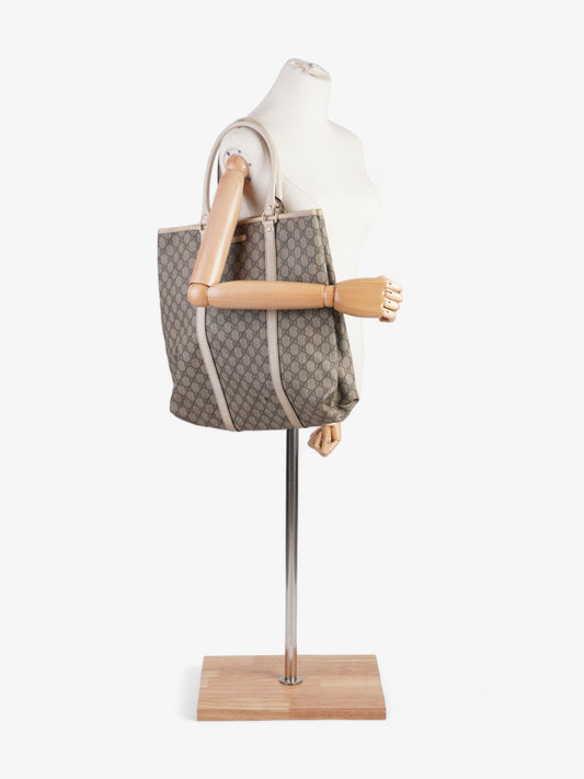 Gucci GG Supreme Tote Beige And Ebony GG Supreme Coated Canvas