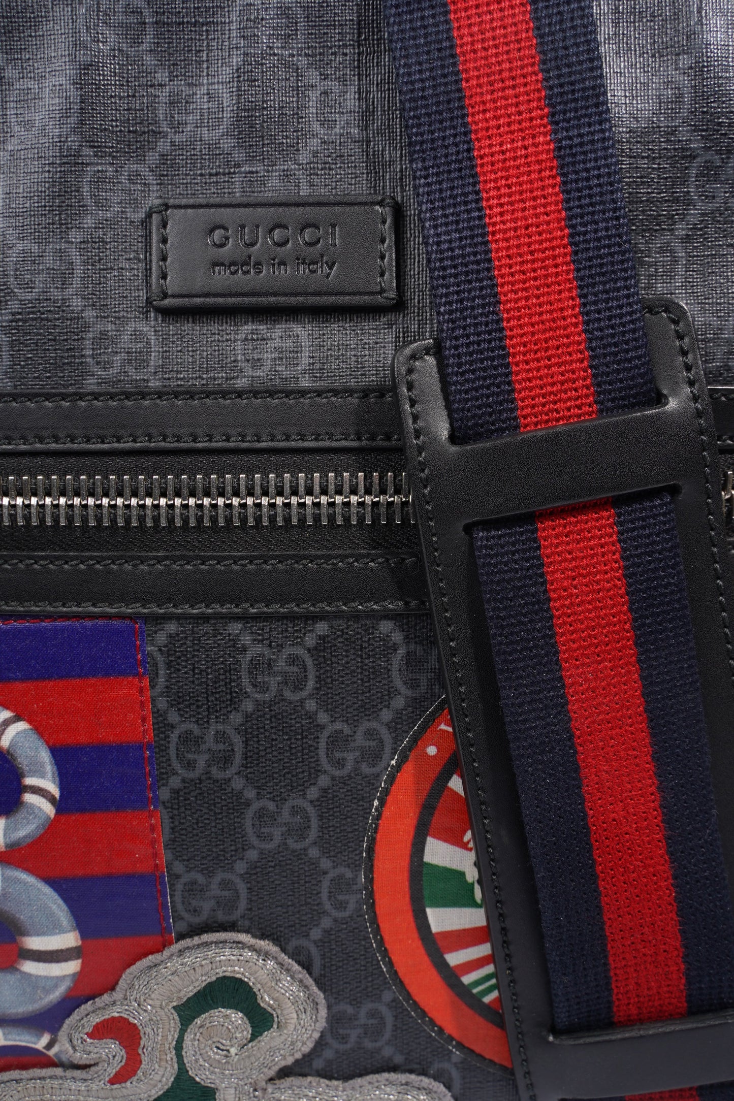 Gucci Night Courrier messenger bag Black GG Supreme Coated Canvas