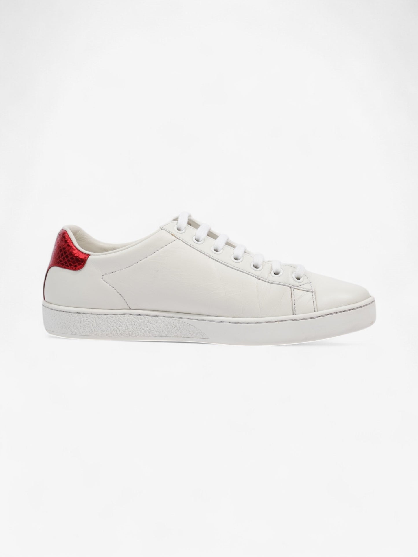 Gucci Ace Low 'Lip Sequin  White  / Green / Red Leather EU 38 UK 5