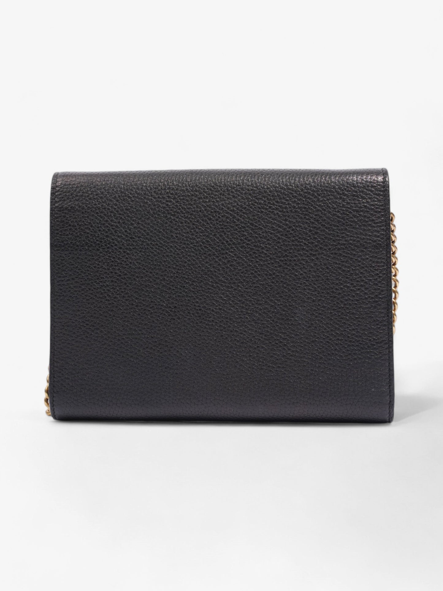 Gucci GG Marmont Chain Wallet Black Leather