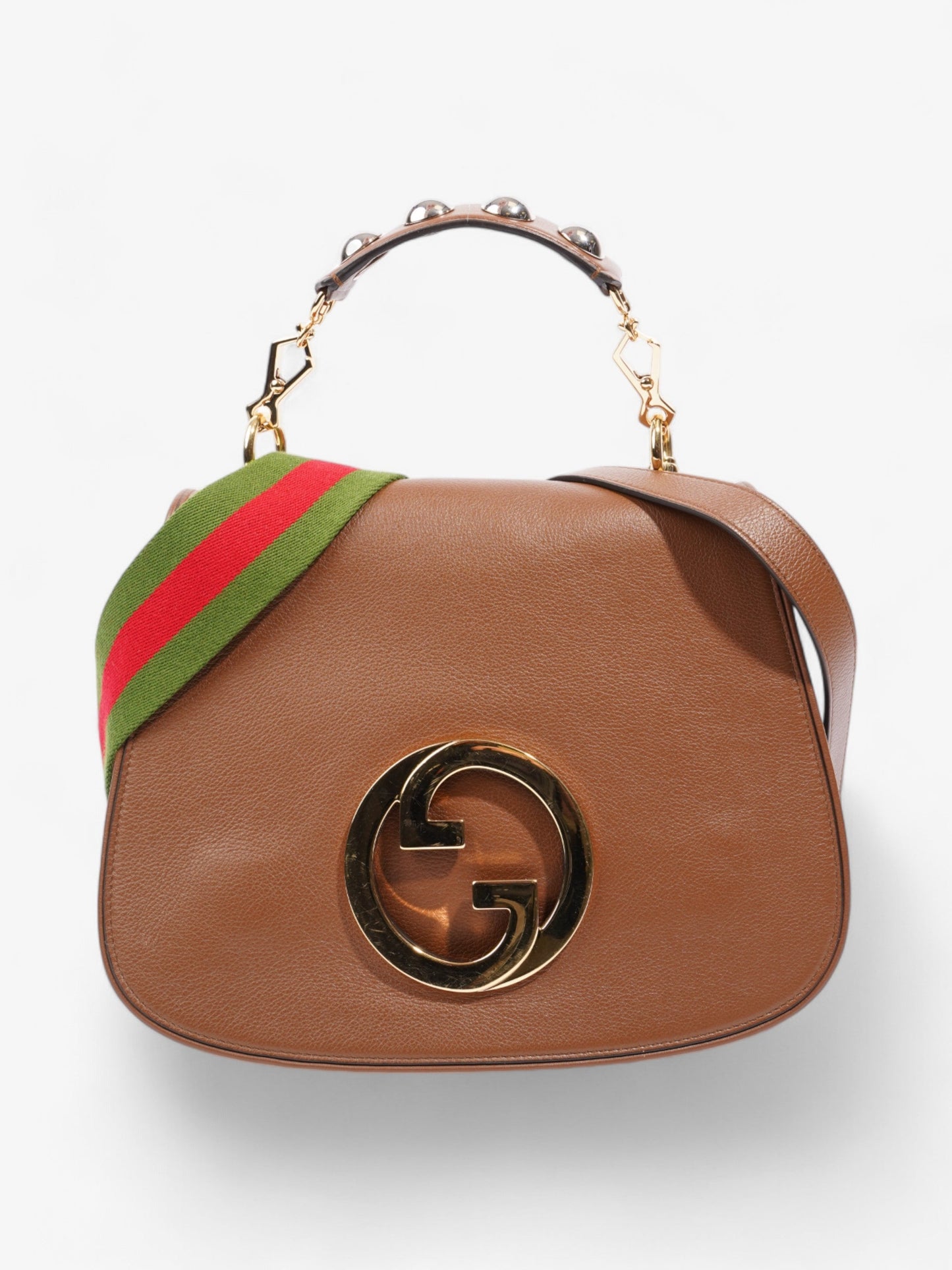 Gucci Blondie Top Handle Bag Brown Leather Medium