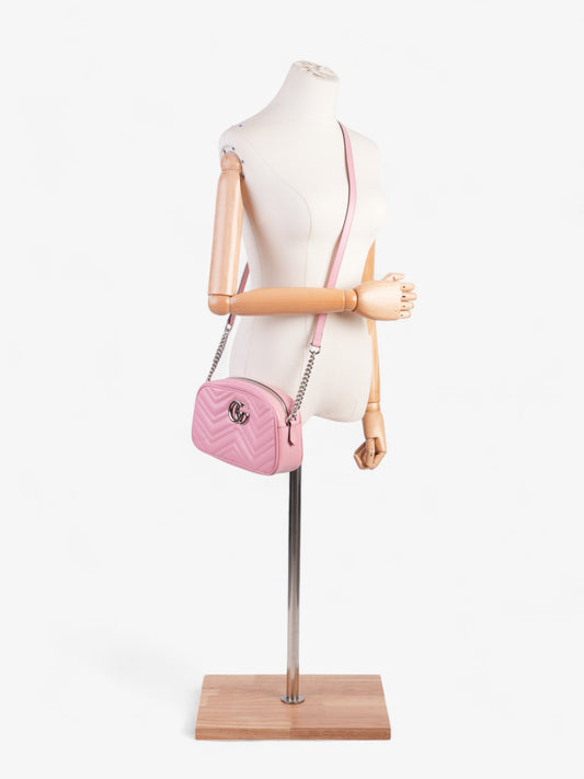 Gucci GG Marmont Bubblegum Pink Matelasse Leather Small
