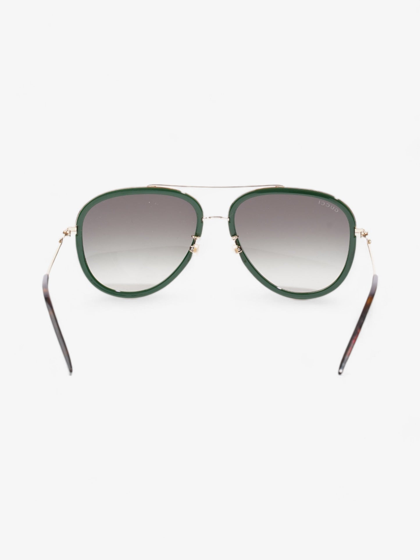 Gucci Web Aviator  Gold / Green / Red Acetate 140mm