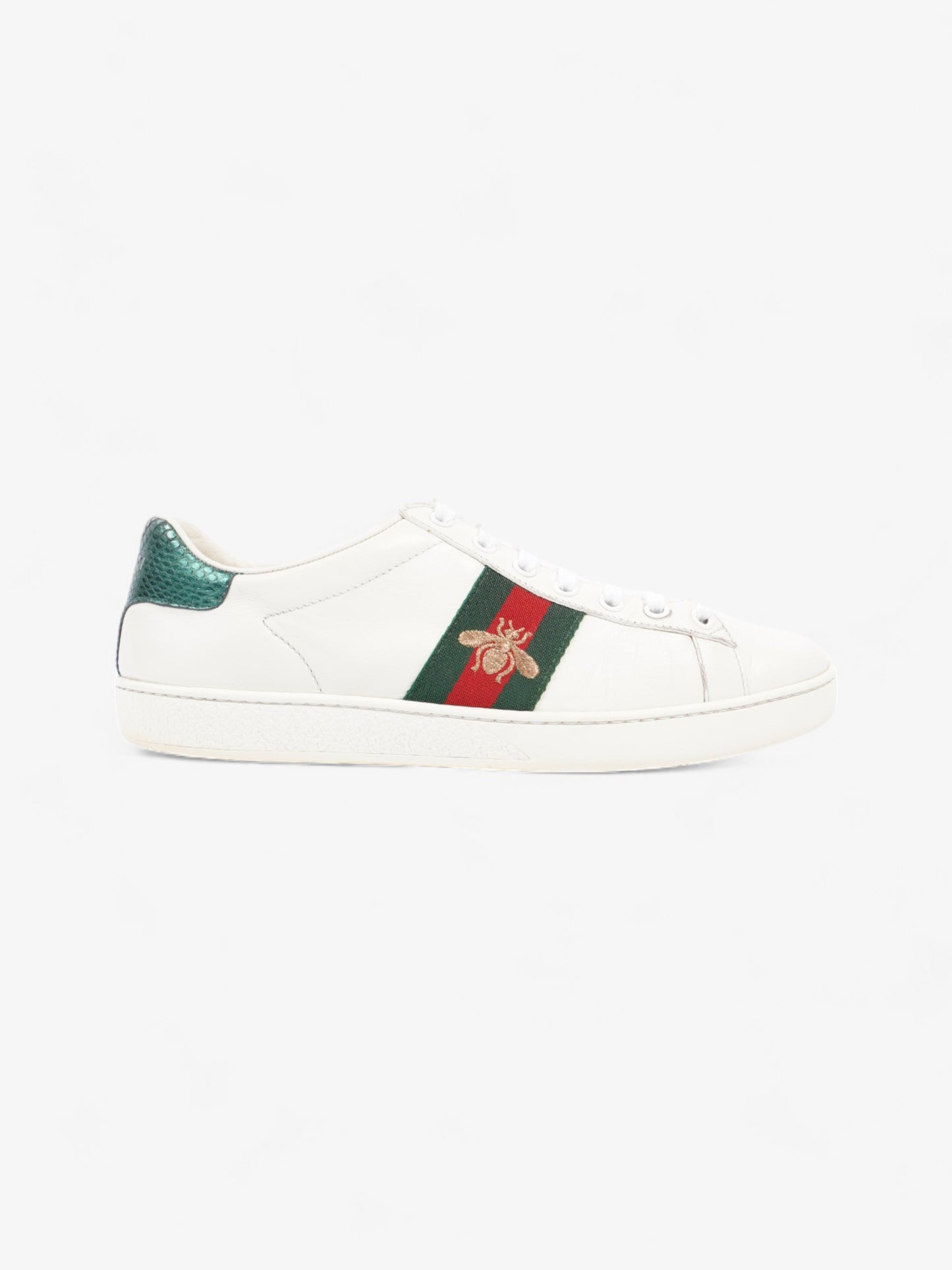 Gucci Ace Embroidered Bee White / Green / Red Leather EU 38.5 UK 5.5