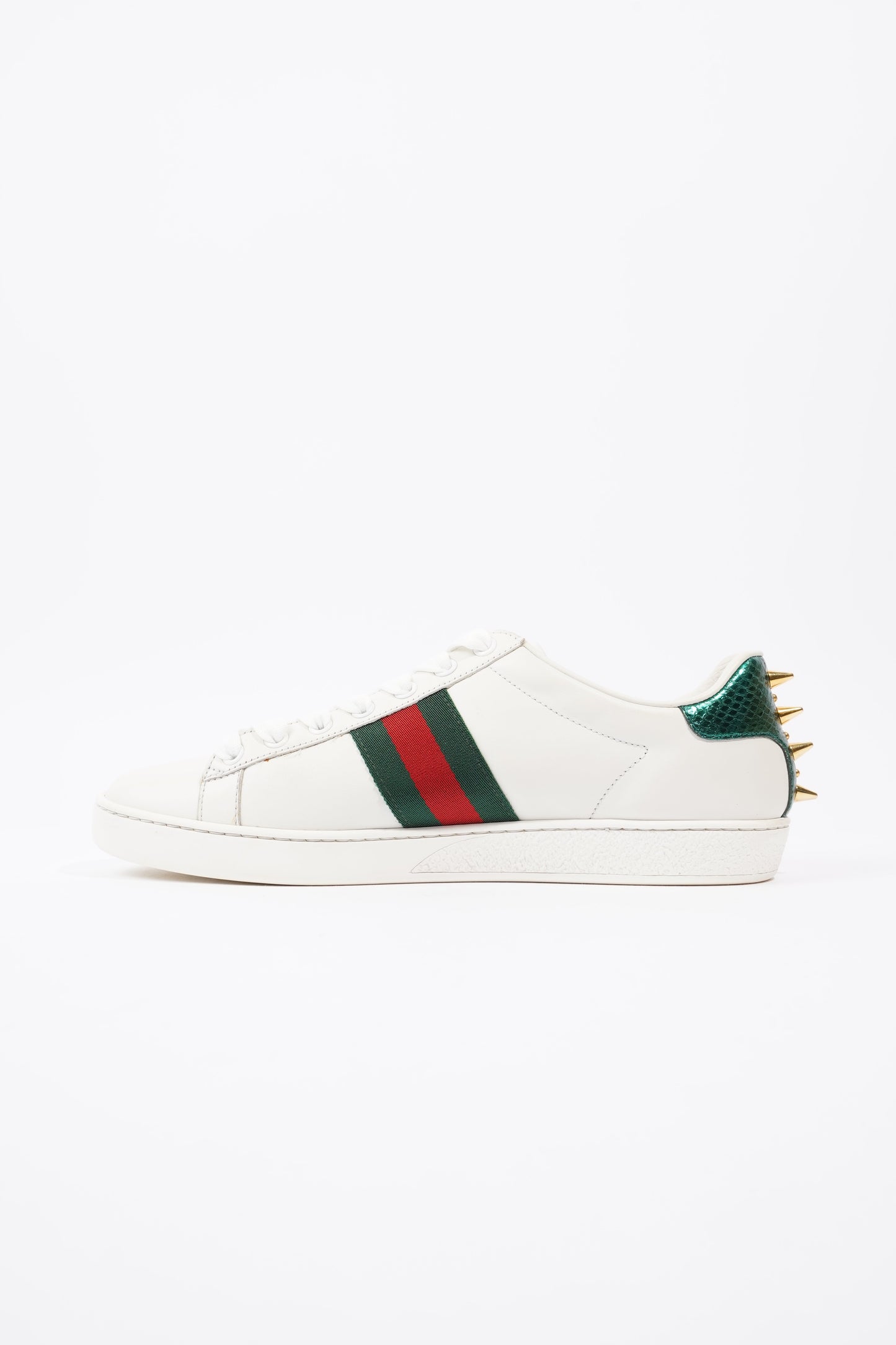 Gucci Ace Studded  White  / Green / Red Leather EU 39 UK 6