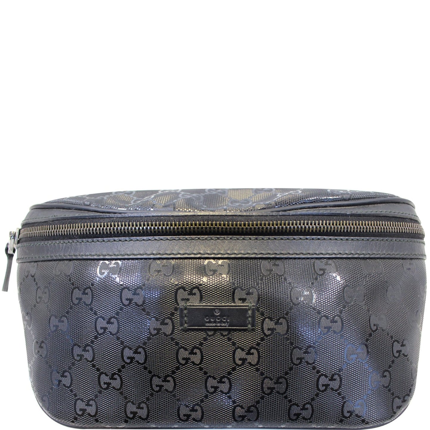 GUCCI GG Imprime Monogram Waist Bum Bag Black 233269