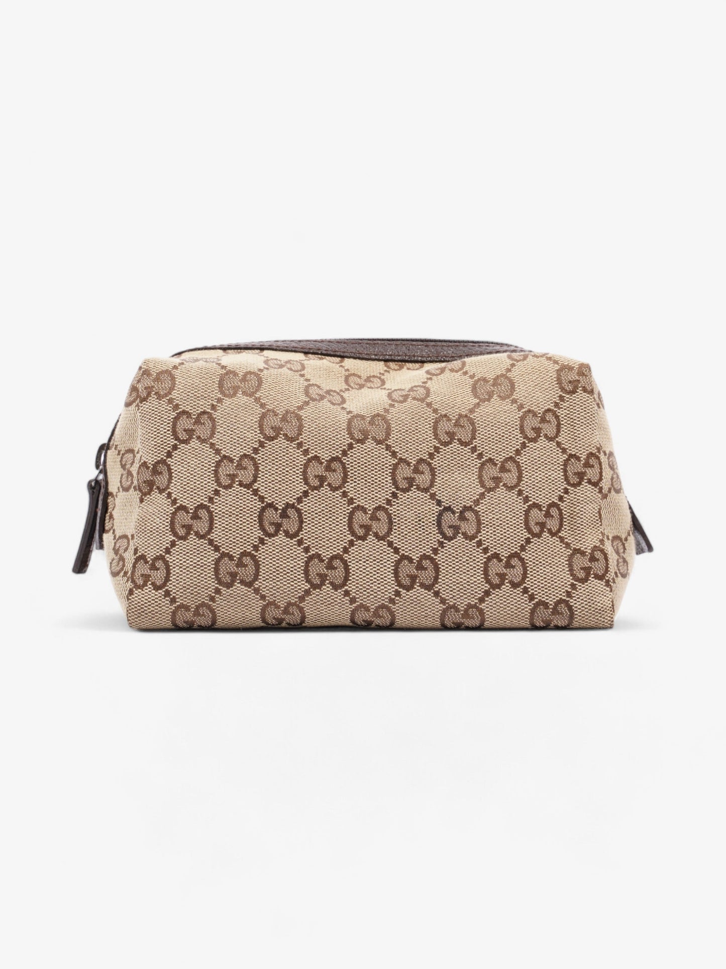 Gucci Cosmetic Pouch Beige And Ebony GG Supreme Canvas