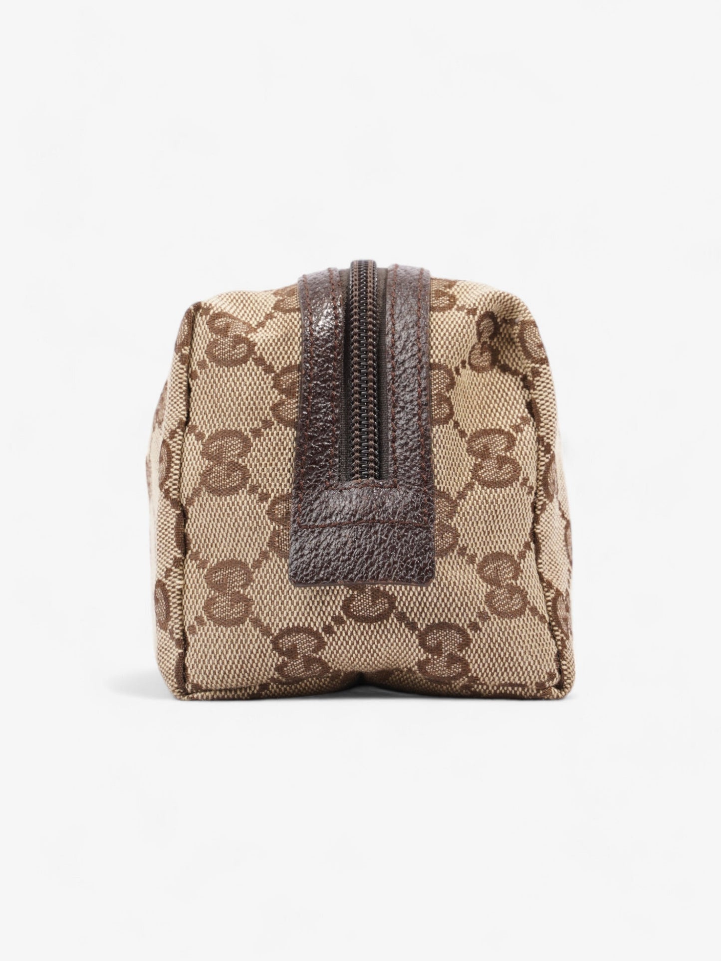 Gucci Cosmetic Pouch Beige And Ebony GG Supreme Canvas