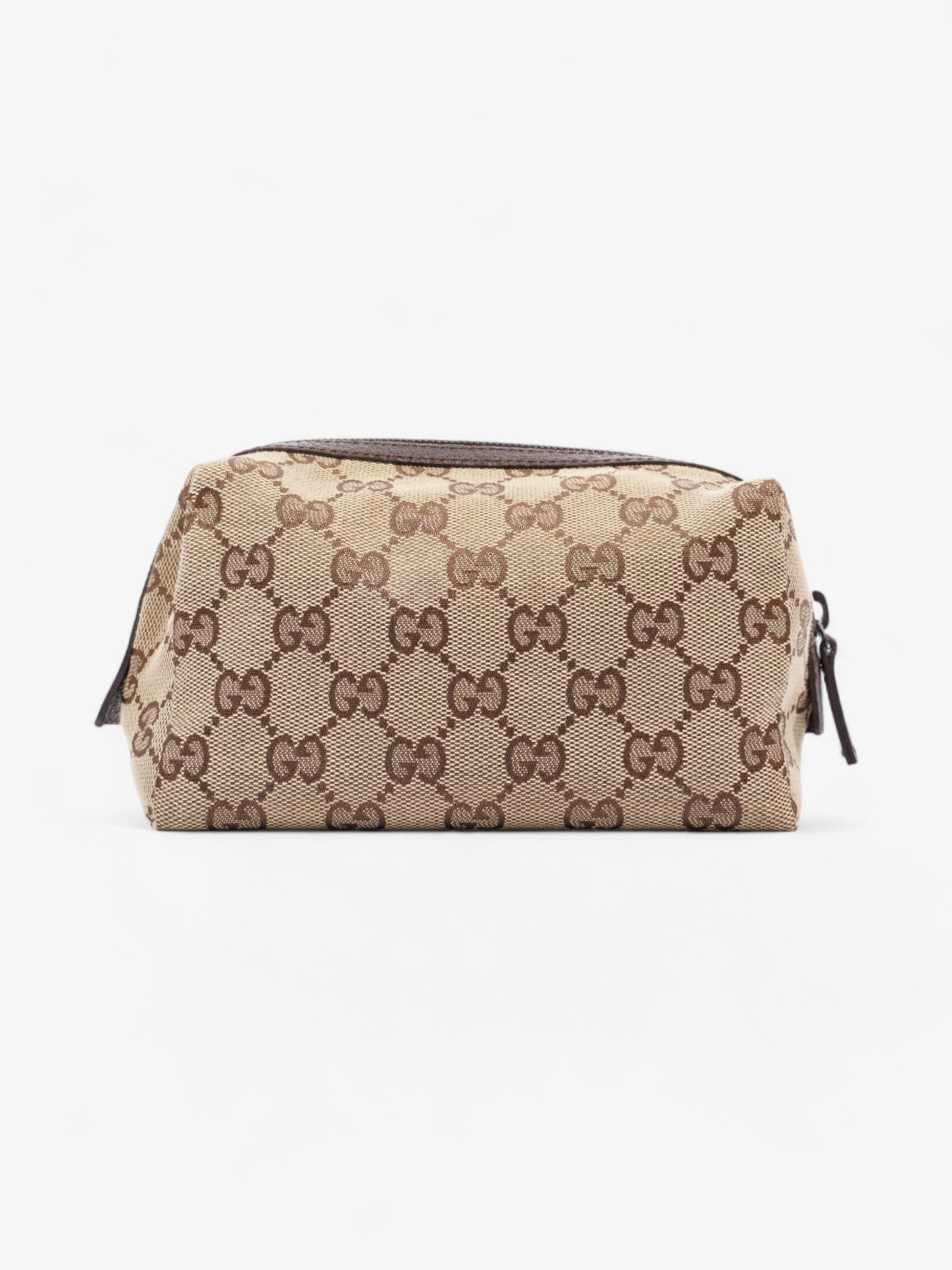 Gucci Cosmetic Pouch Beige And Ebony GG Supreme Canvas