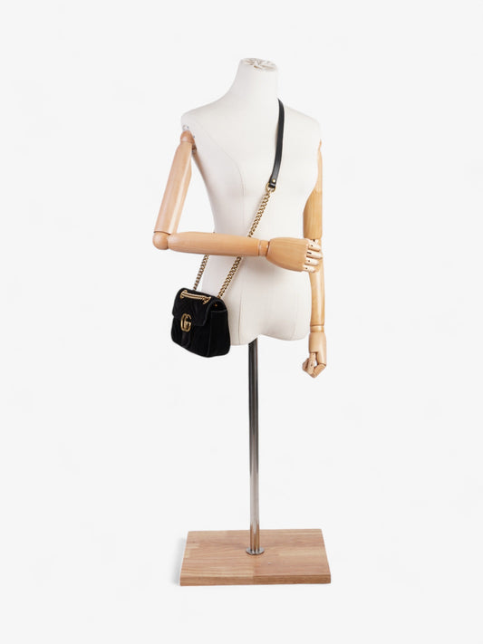 Gucci Marmont Flap Black Velvet Mini
