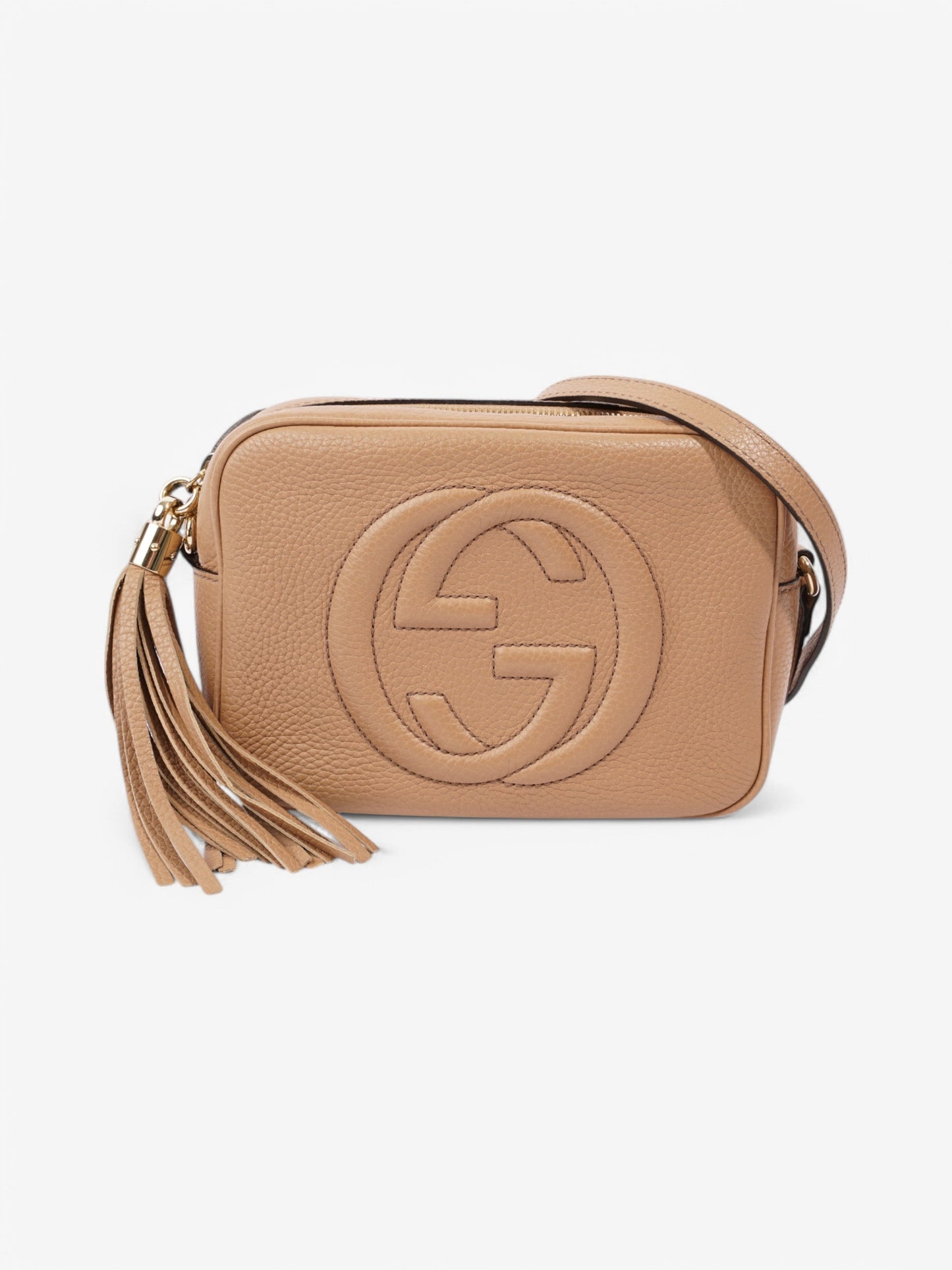Gucci Soho Disco Bag Beige Calfskin Leather Small