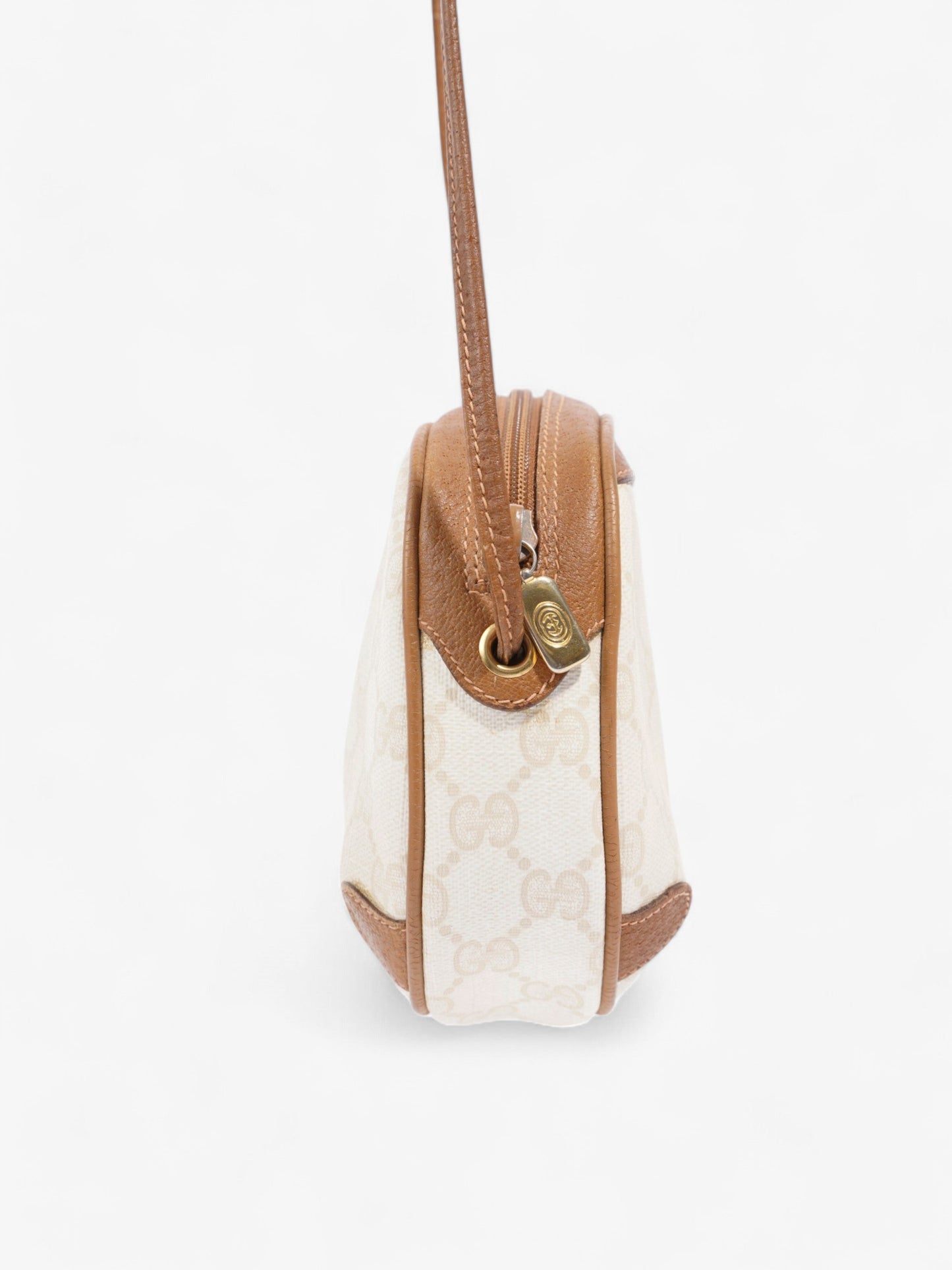 Gucci Vintage GG Camera Bag Tan / Cream Coated Canvas