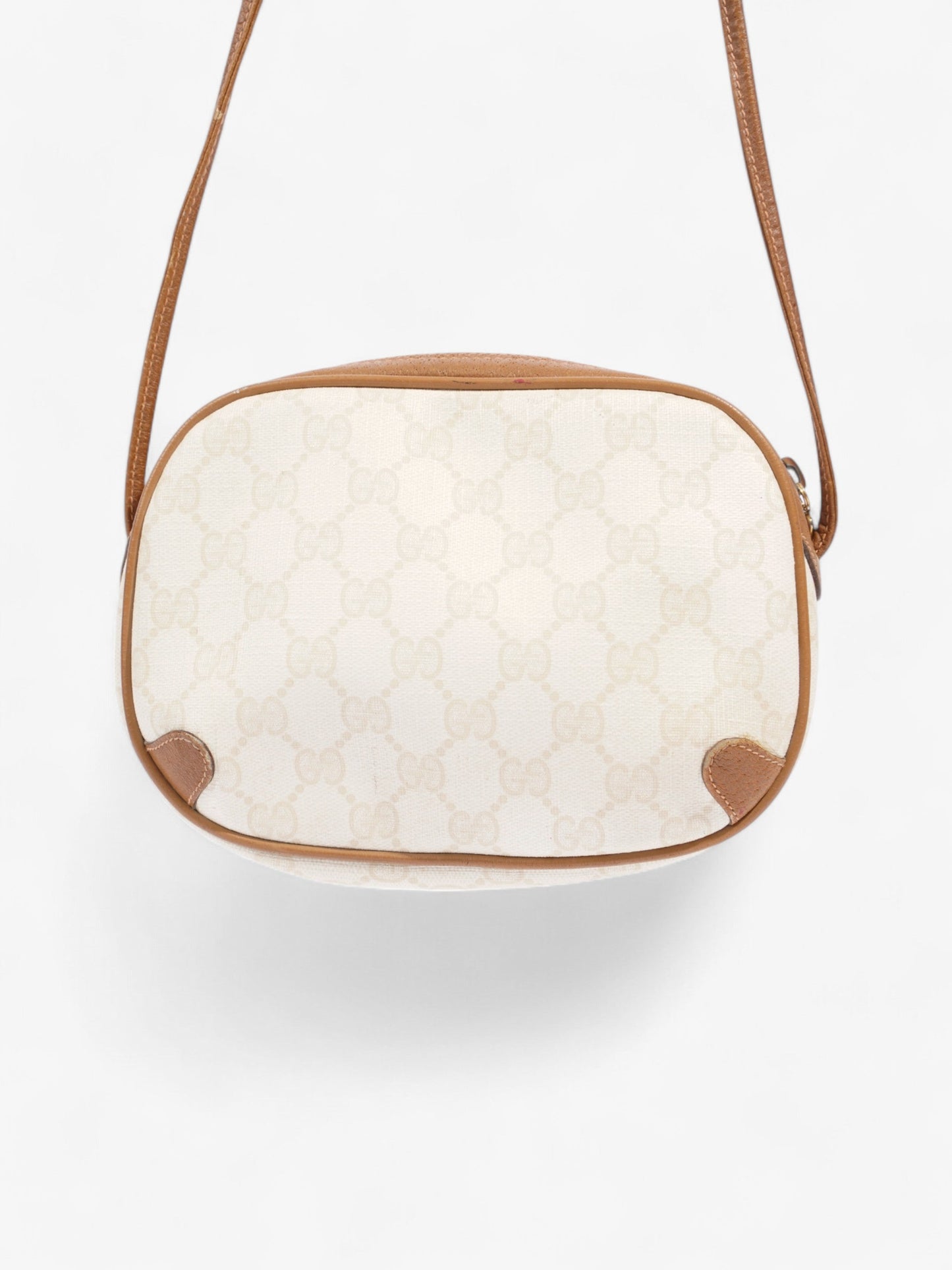 Gucci Vintage GG Camera Bag Tan / Cream Coated Canvas