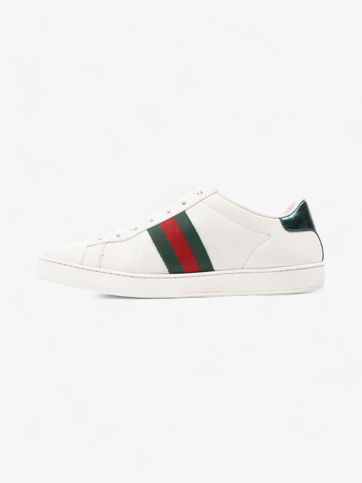 Gucci Ace Embroidered Bee White / Red / Green Leather EU 40 UK 7