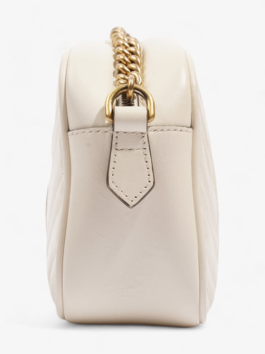 Gucci GG Marmont White Matelasse Leather Small