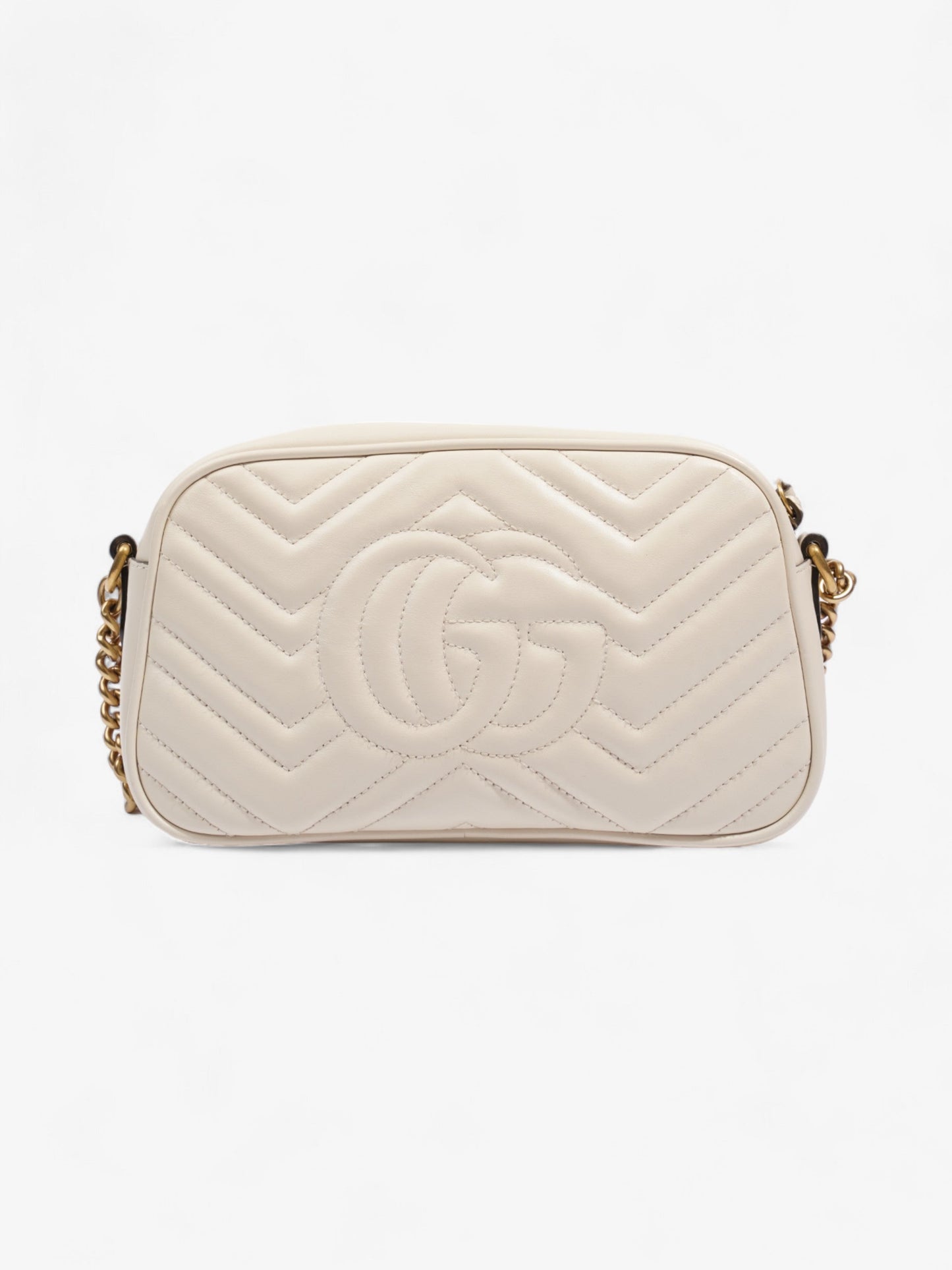Gucci GG Marmont White Matelasse Leather Small
