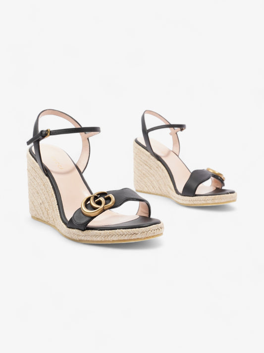 Gucci Platform Espadrille 95mm Black / Cord Leather EU 37 UK 4