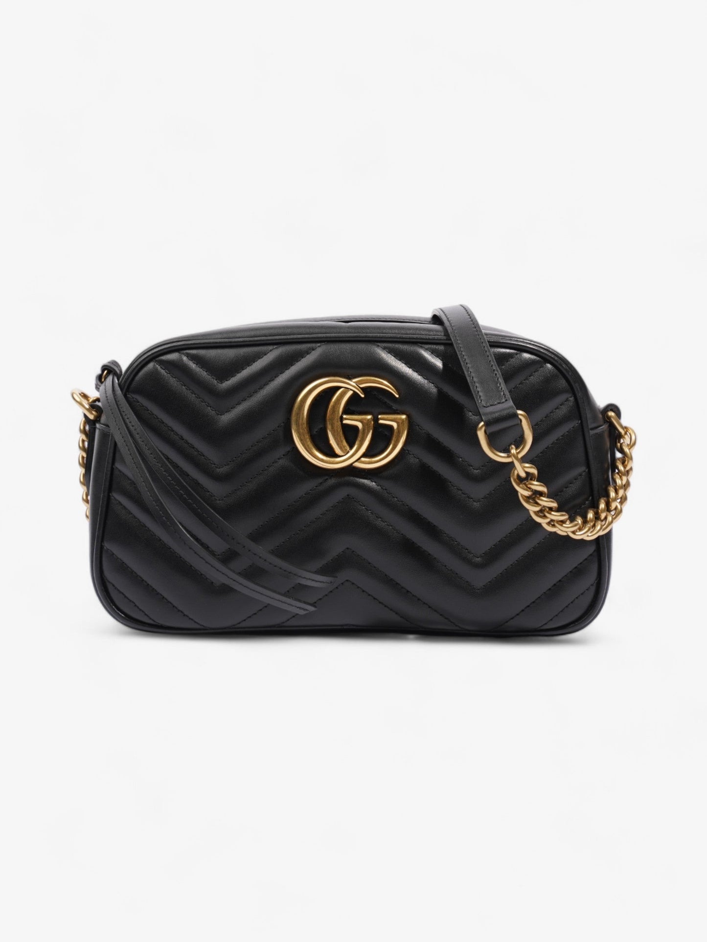 Gucci GG Marmont Black Matelasse Leather Small