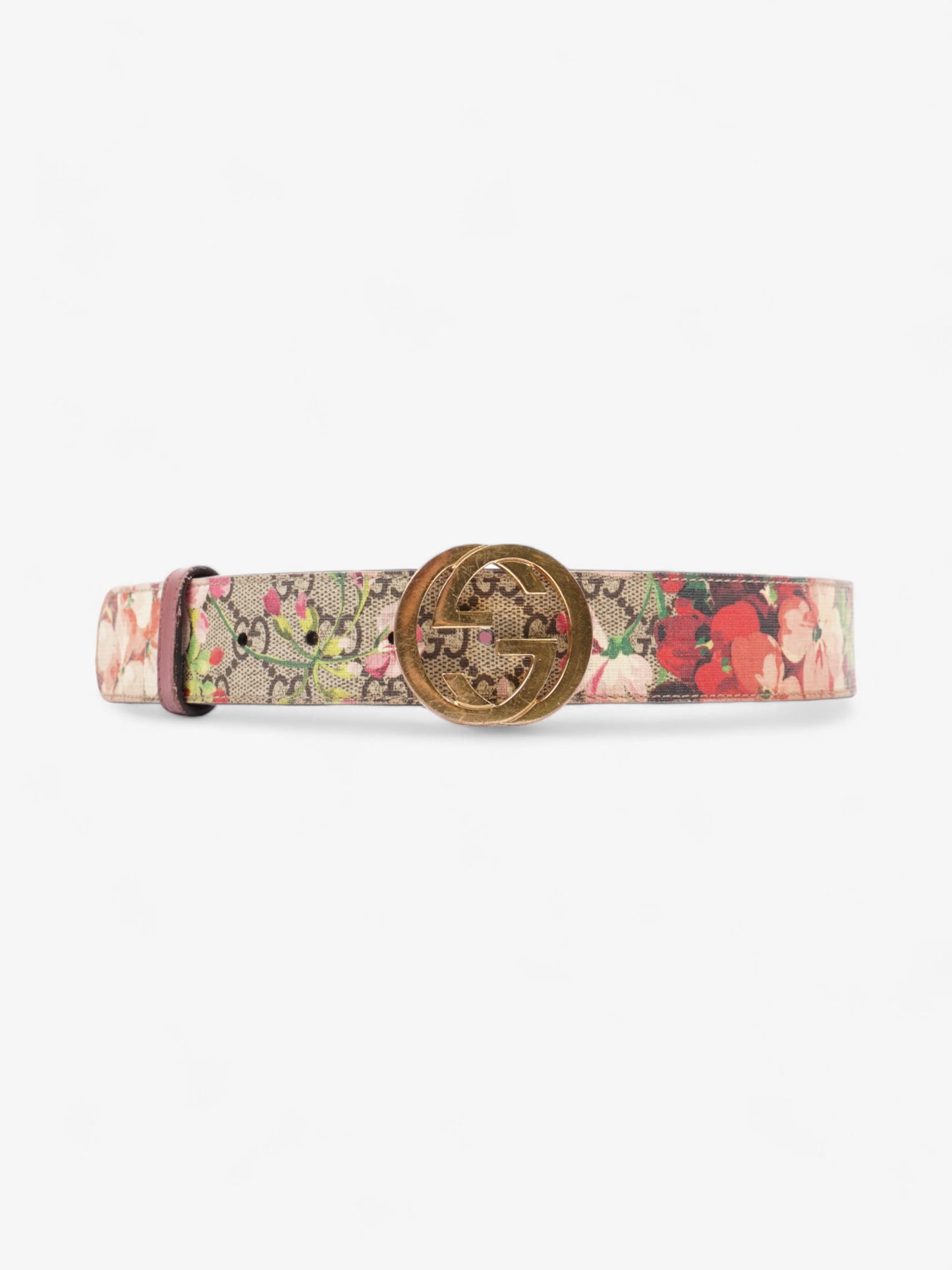 Gucci Interlocking G Belt GG Supreme Floral Coated Canvas 80cm 32"