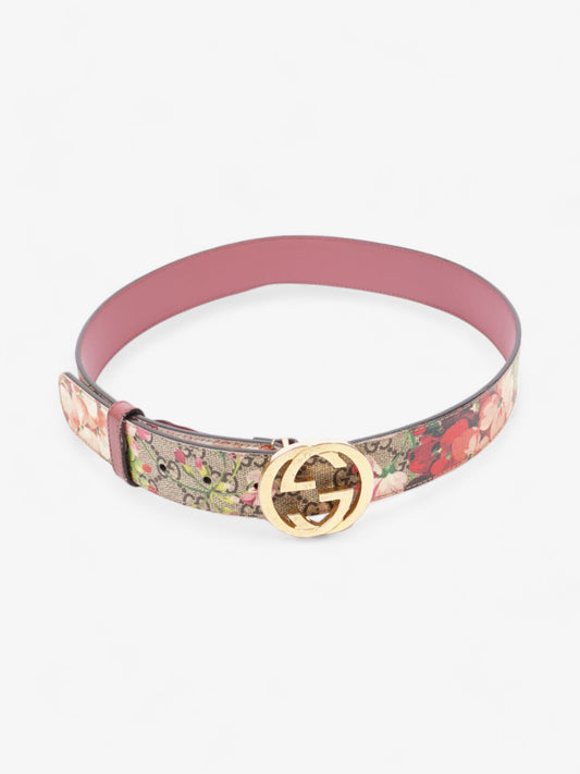 Gucci Interlocking G Belt GG Supreme Floral Coated Canvas 80cm 32"