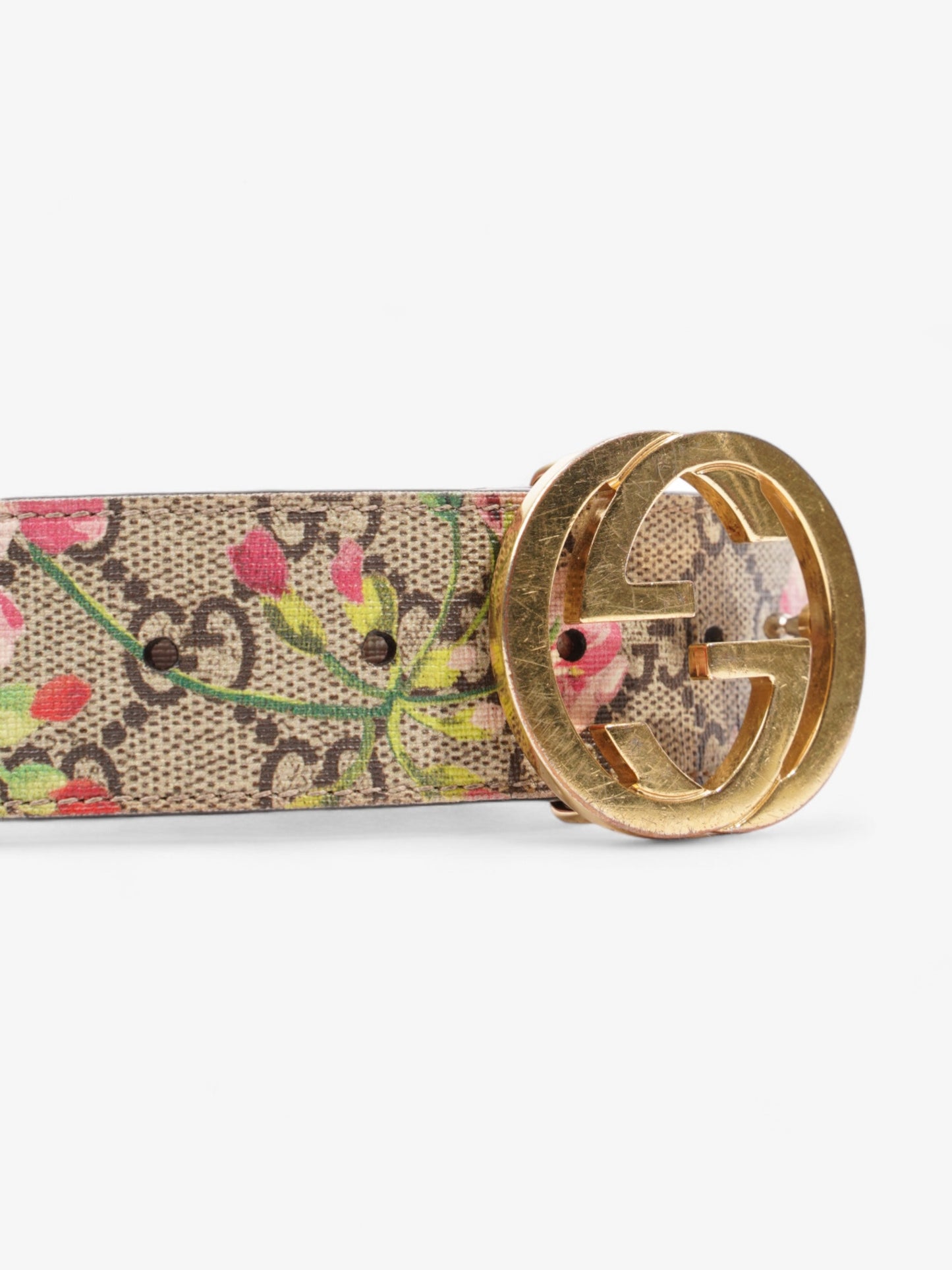 Gucci Interlocking G Belt GG Supreme Floral Coated Canvas 80cm 32"