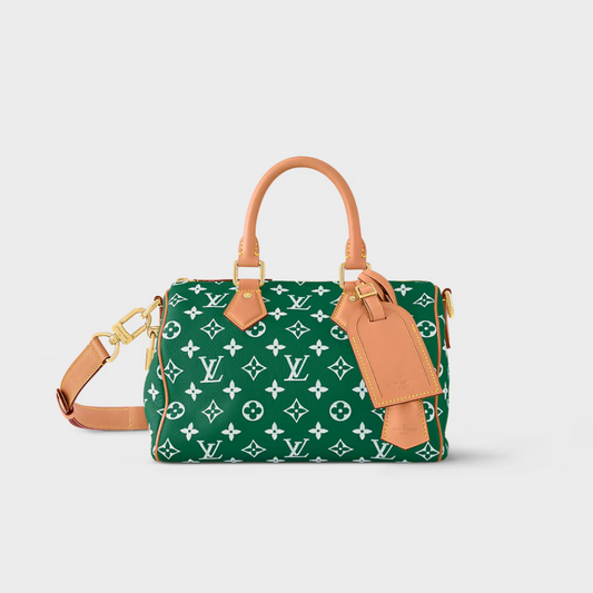 Vert Speedy P9 Bandoulière 25 Leather Crossbody Bag for Women