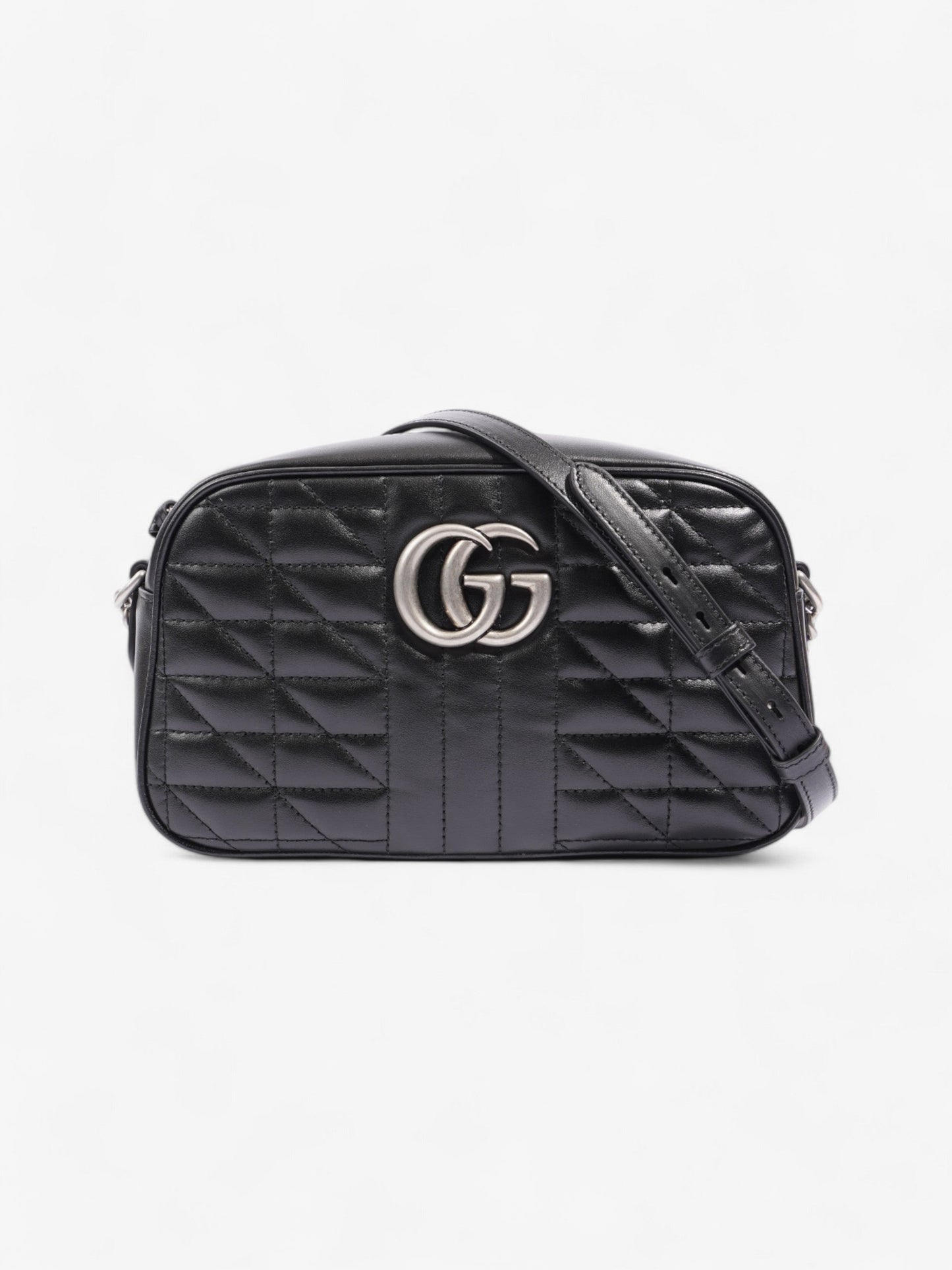 Gucci GG Marmont Chain Black Calfskin Leather Small