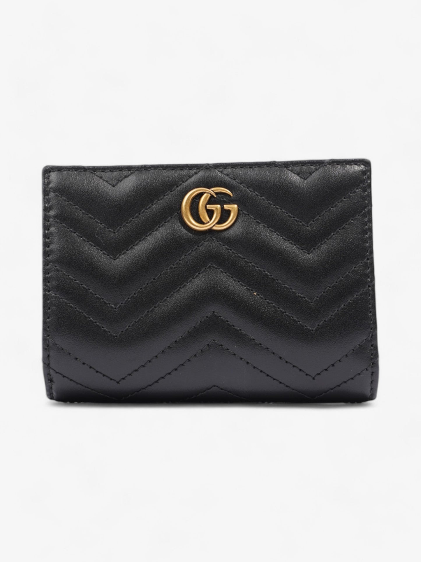 Gucci GG Marmont Wallet Black Matelasse Leather