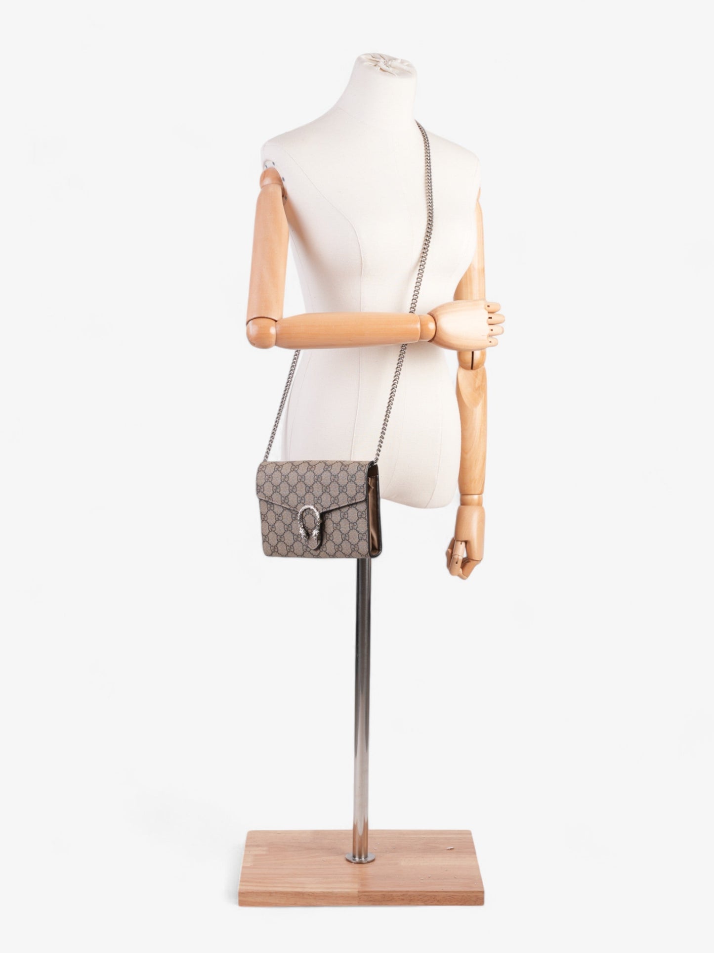 Gucci Dionysus Chain Wallet GG Supreme Coated Canvas