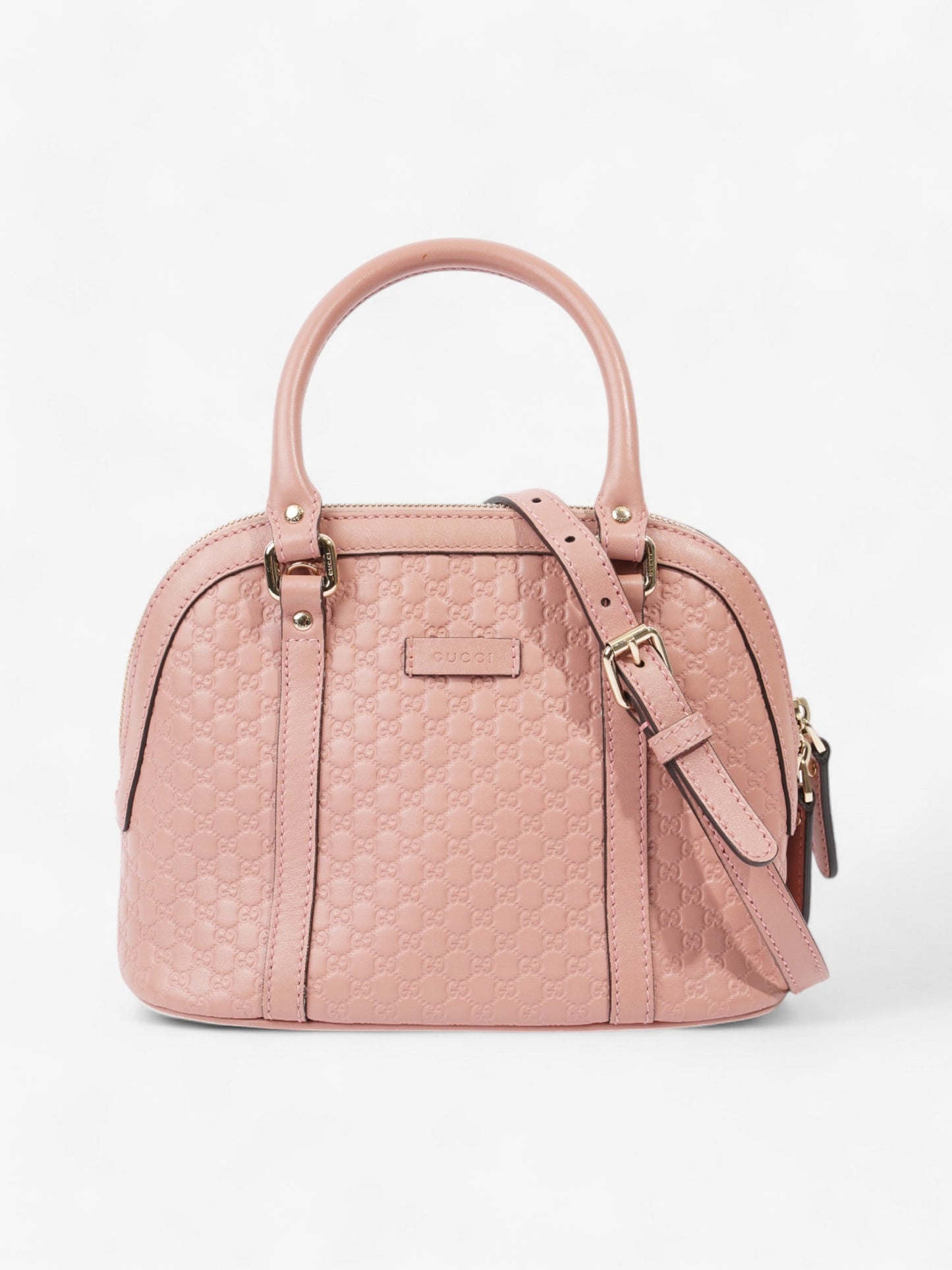 Gucci Dome Bag Pink Guccissima Leather Mini