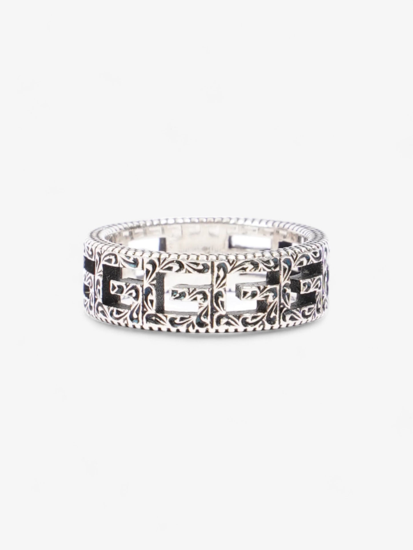 Gucci Sqaure G Ring Silver Silver Sterling 16 (Circumference - 56mm)