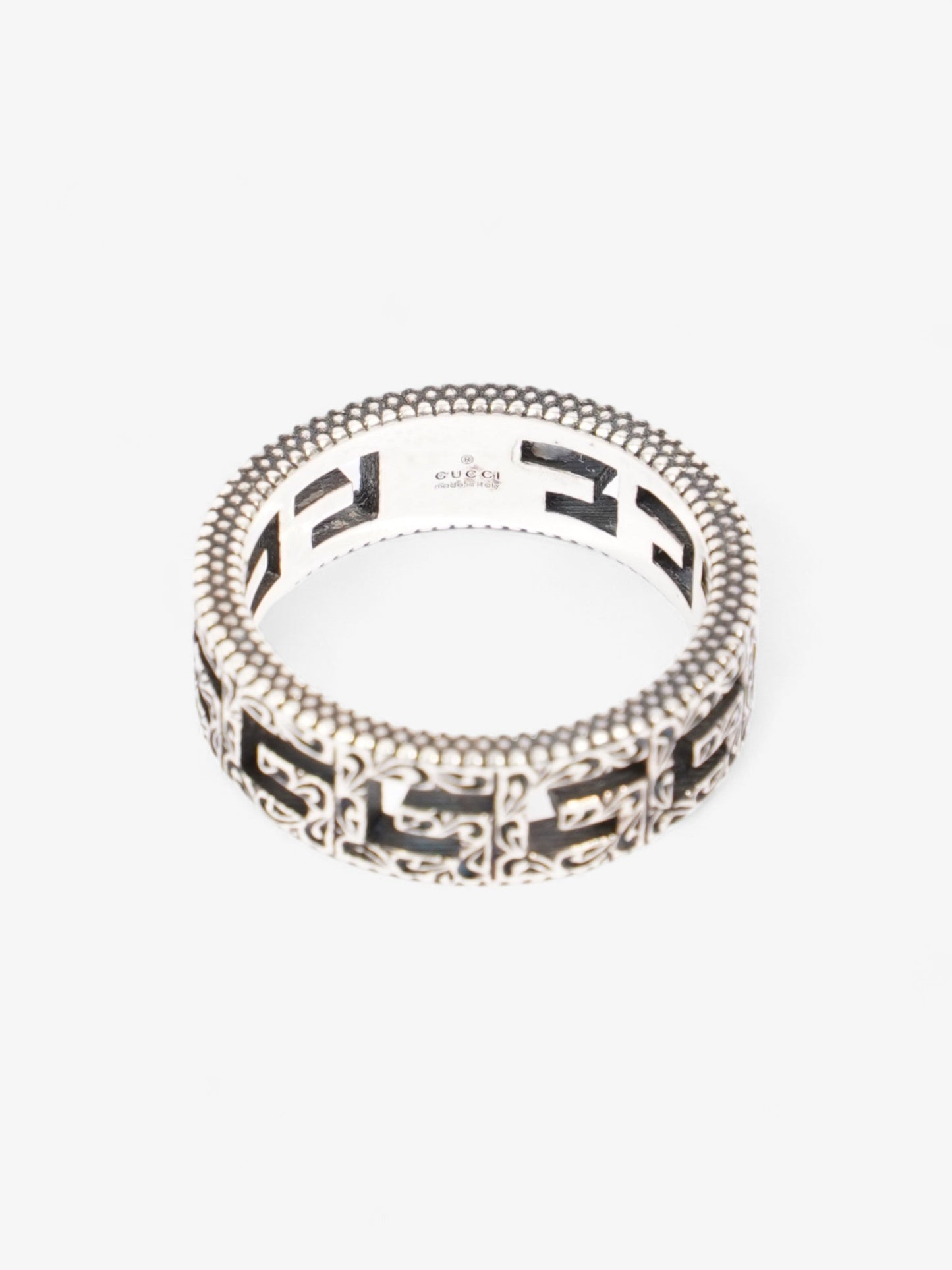 Gucci Sqaure G Ring Silver Silver Sterling 16 (Circumference - 56mm)