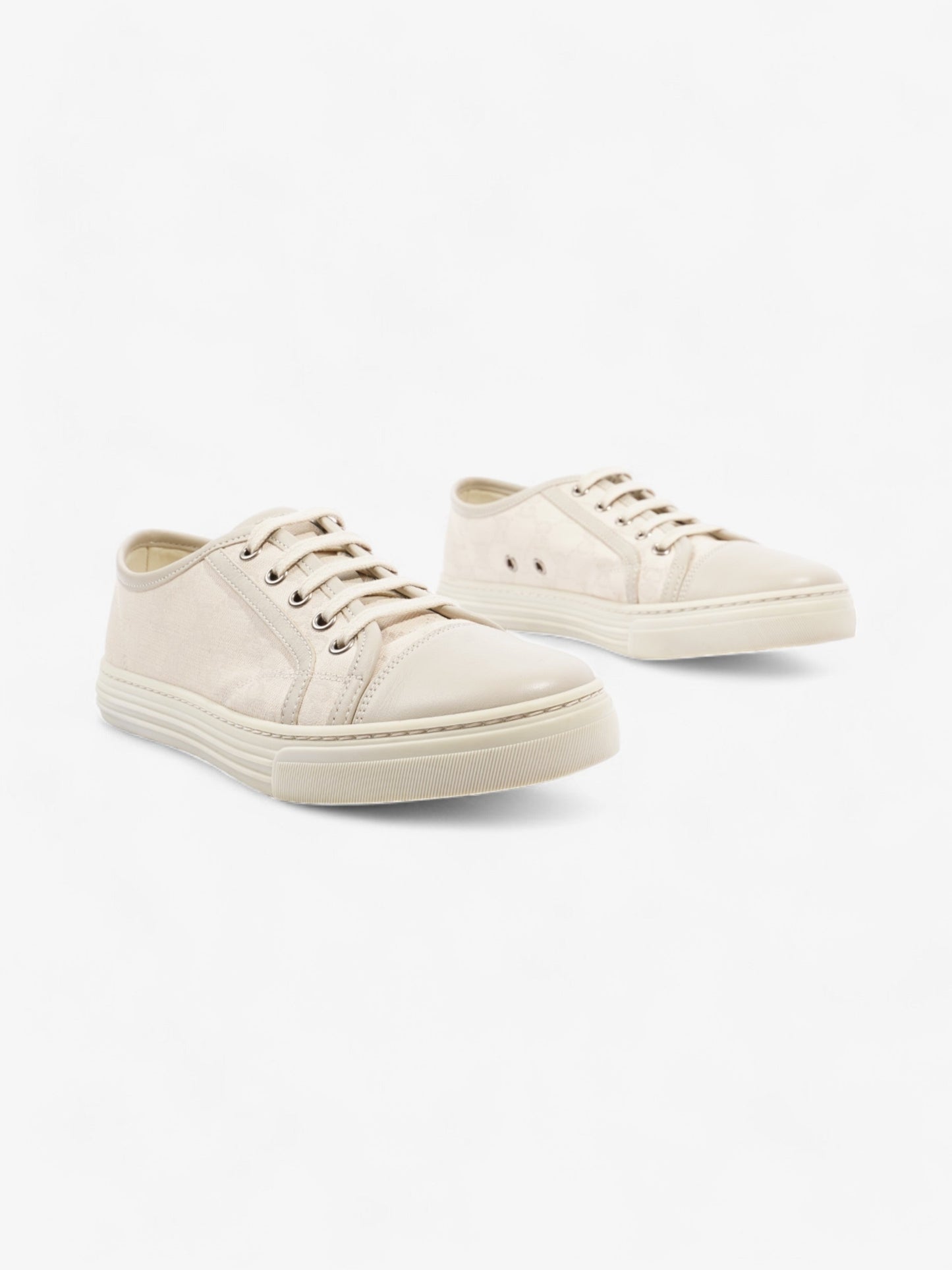 Gucci GG Low Top Sneaker Cream Canvas EU 38 UK 5