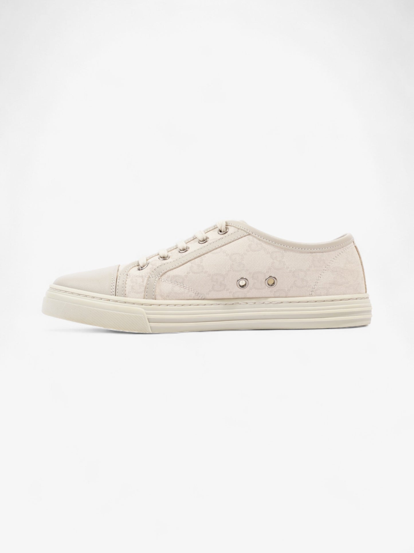 Gucci GG Low Top Sneaker Cream Canvas EU 38 UK 5